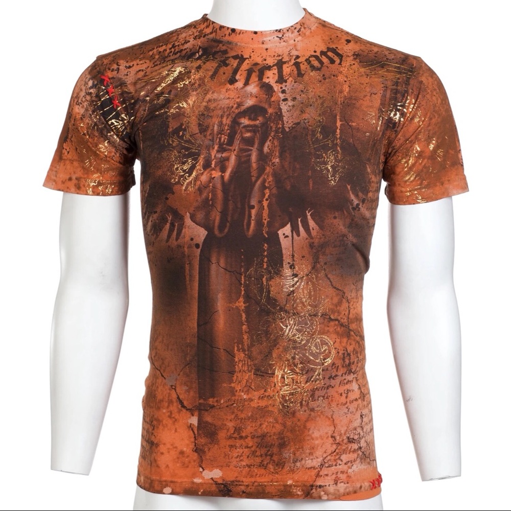 AFFLICTION Men's Short Sleeve T-Shirt FLOATING - Picture 4 of 8